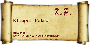 Klippel Petra névjegykártya